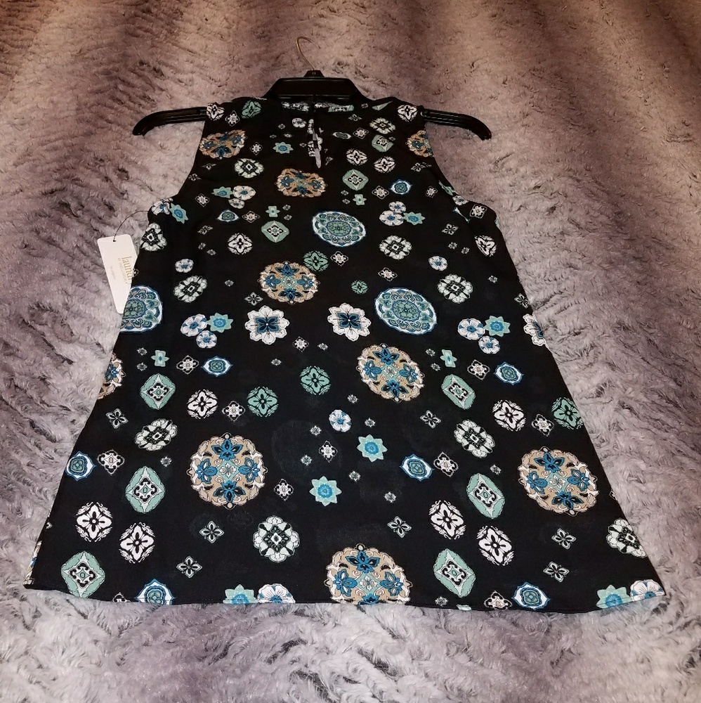 LAUNDRY Tank Top "OCEAN DEPTHS" with Paisley Print XS - NWT